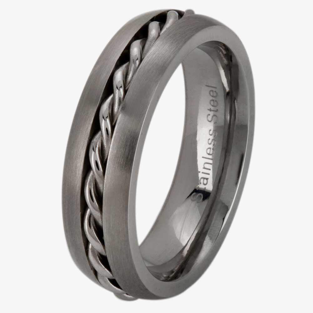 Thomas Country Rings Thomas Henry Matte Center Rope Court Ring SR7358-M