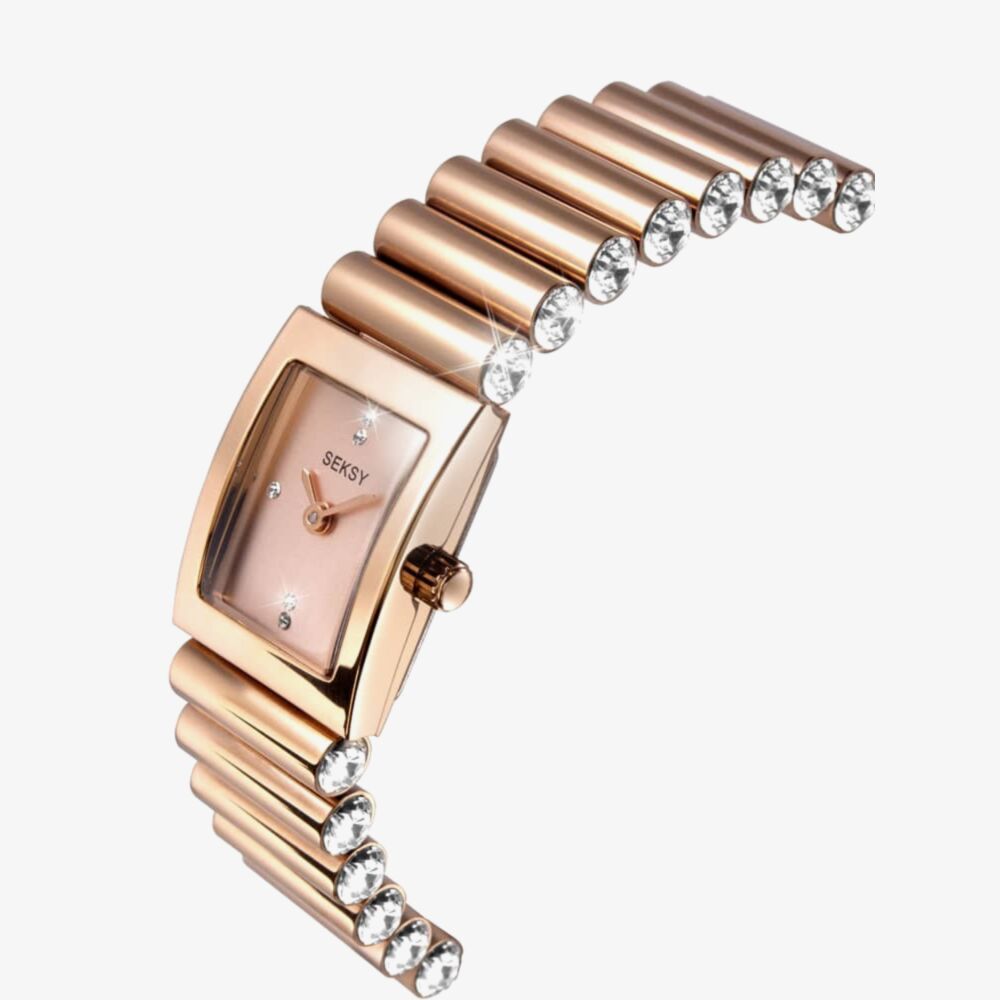 Sekonda Seksy Edge Silver Rose Gold Plated Watch 2868