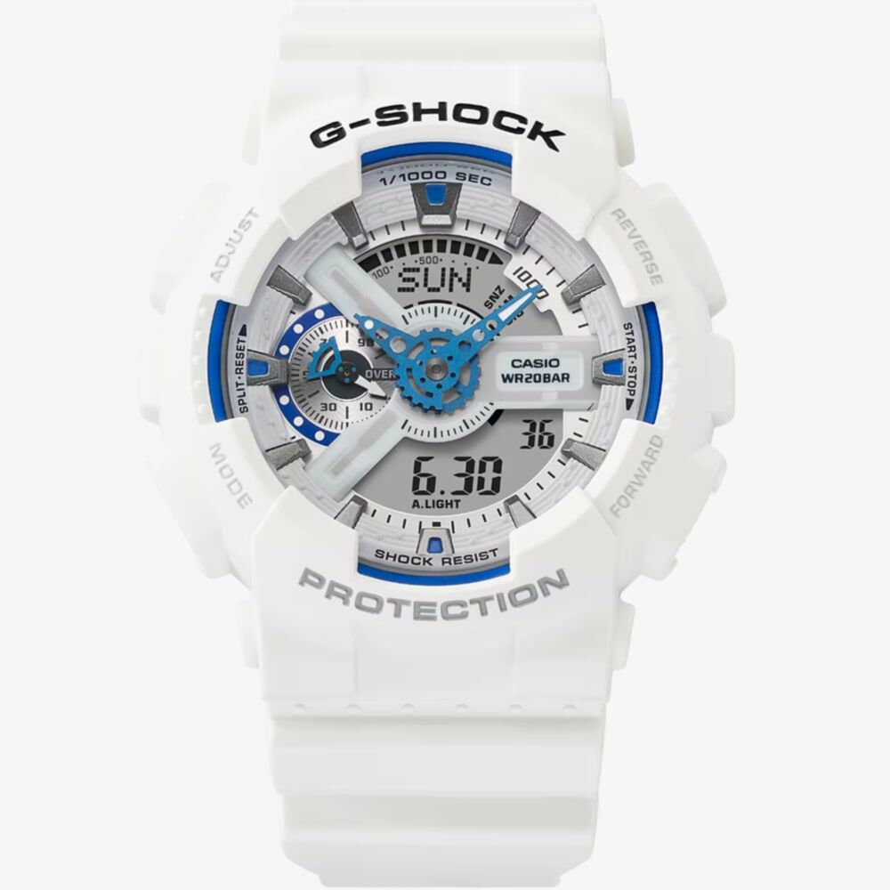 Casio GA-110HDS-7AER Mens G-Shock White Dual Display Watch