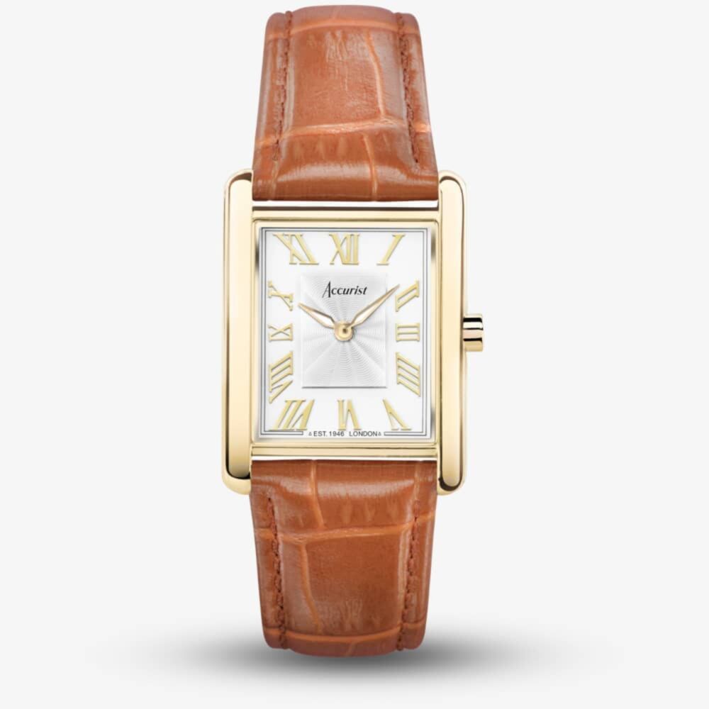 Accurist 71004 Rectangle White Dial Ladies Watch