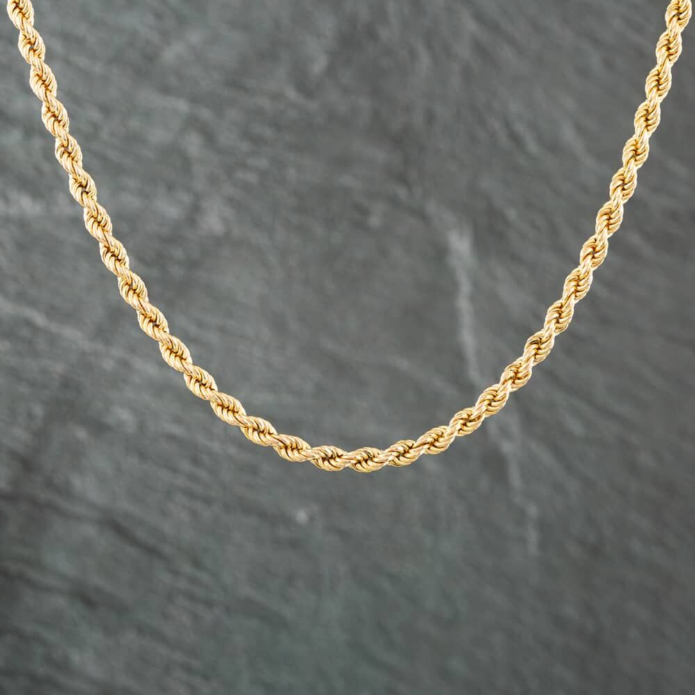 18 Inch Rope Pre-Owned 9ct Yellow Gold 18 Inch Rope Chain 41021027
