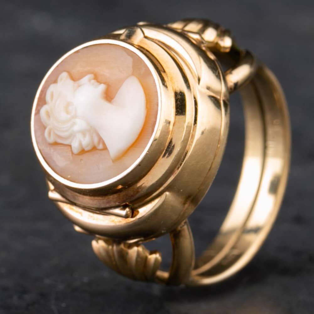 Pre-Owned Yellow Gold Cameo Bespoke Rotary Mechanical Watch Dress