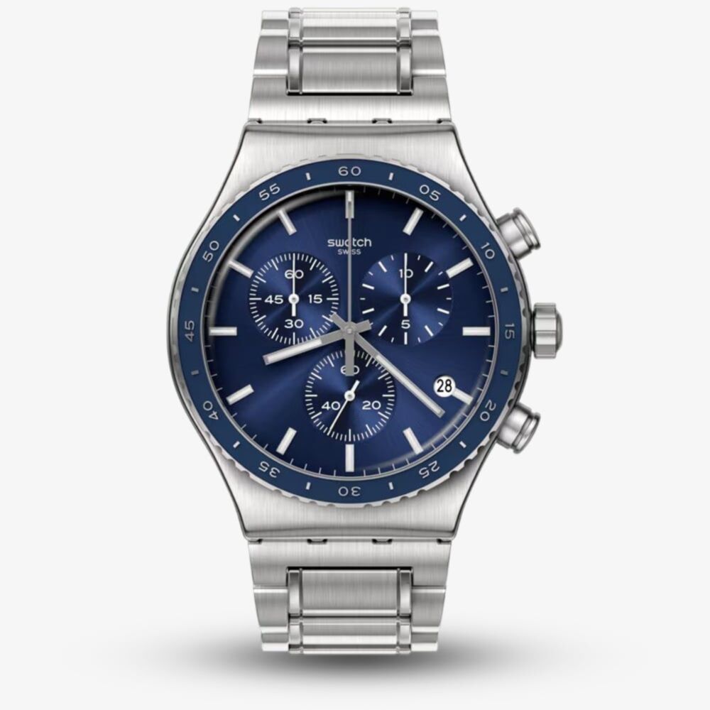 Swatch YVS496 Irony Chronograph Blue Dial Watch
