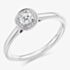 Gold Impression 9ct White Gold 0.29ct Round Brilliant Cut Diamond Halo Ring ENG3453SMT