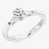 Platinum Excellence Platinum 0.68ct Certificated Oval Cut Shoulder Set Solitaire Ring TRL32371
