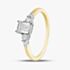 18ct Yellow Gold Certificated 0.70ct Emerald & Brilliant Cut Diamond Shoulder Set Solitaire Ring 31290YW/90-18