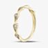 9ct Yellow Gold Diamond Open Teardrop Half Eternity Ring 50L55/24