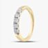 9ct Yellow Gold 0.10ct Brilliant Cut Diamond Half Eternity Ring THR40294-10 (YG)