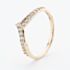 9ct Yellow Gold Brilliant Cut Diamond Twist Wishbone Ring 50M67/20