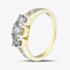 Pure Brilliance 9ct Yellow Gold 1.00ct Diamond Trilogy Shoulder Set Ring THR4901-100 (YG)