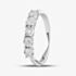 9ct White Gold 0.33ct Brilliant Cut Diamond Half Eternity Ring 50M02W/33-10