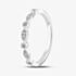 9ct White Gold 0.07ct Diamond Fancy Half Eternity Ring THR12012-07