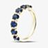 9ct Yellow Gold 1.40ct Sapphire & 0.12ct Diamond Half Eternity Ring 50M50-10 SAPH