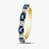 9ct Yellow Gold Sapphire & 0.2ct Diamond Half Eternity Ring 50L77 SAPH