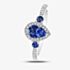 9ct White Gold Sapphire 0.42ct Diamond Ring 30830WG-10