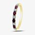9ct Yellow Gold Ruby & 0.2ct Diamond Half Eternity Ring50L76-9 RUBY