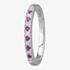 9ct White Gold Claw-set Ruby and Diamond Half Eternity Ring OJR0300-R