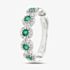 9ct White Gold Emerald & 0.20ct Diamond Cluster Ring PR06629W EM