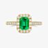 Tivon 18ct Yellow Gold 0.98ct Emerald & Diamond Emerald Cut Heirloom Ring RY-1840-EM