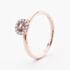 9ct Rose Gold Pink Tourmaline & Diamond Cluster Ring NTR832PTMD-9RG