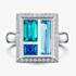 Geoghegan Chocolate Box 18ct White Gold Multi-Stone Cluster Ring CHO13/W
