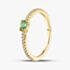 18ct Yellow Gold Oval Cut Green Garnet & Brilliant Cut Diamond Shoulder Set Solitaire Ring R26803KY18GG005 18KY