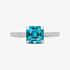 Tivon 18ct White Gold 3.97ct Square Cut Blue Zircon & Diamond Ring RW-1948-ZIR
