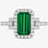 Tivon 18ct White Gold Green Tourmaline & Diamond Ring RW-1790-GT N