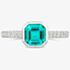 Tivon 18ct White Gold Lagoon Blue Tourmaline and Diamond Shoulders Ring RW-1798-FT N