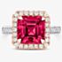 Tivon 18ct Two Colour Gold Pink Tourmaline and Diamond Cluster Ring RTTR-1852-PT N