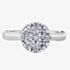 9ct White Gold 0.25ct Diamond Pave Cluster Ring 30237WG/25-9