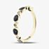 9ct Yellow Gold Sapphire & Diamond Half Eternity Ring 52G70-10