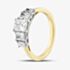 18ct Yellow Gold Certified 1.63ct Radiant Cut Diamond Five Stone Ring RN10763