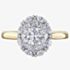 18ct Yellow Gold 1.15ct Multi-Cut Diamond Cluster Ring 30886YW/115-18
