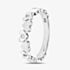 9ct White Gold 0.03ct Diamond Set Hearts Ring PR08735W