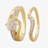 9ct Yellow Gold 0.75ct Diamond Flower Cluster Twist Bridal Set THR15237-75