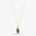 9ct Yellow Gold Oval Sapphire & Diamond Necklace P4505C-10