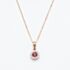 9ct Rose Gold 0.39ct Tourmaline & 0.14ct Diamond Halo Pendant Necklace NTP409PTMD-9RG