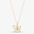 9ct Yellow Gold 0.05ct Brilliant Cut Diamond Butterfly Necklace THP43041-05 (YG)