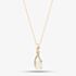 Gold Impression 9ct Yellow Gold Oval Opal & Diamond Pendant Necklace RJP04810
