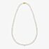 9ct Yellow Gold Flower Diamond Freshwater Pearl Beaded Necklace GN410W