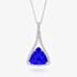 Tivon 18ct White Gold 6.41ct Triangle Tanzanite & Diamond Royale Pendant PW-0948-TZ