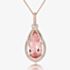 Tivon 18ct Rose Gold 1.85ct Pear Morganite & Diamond Cocktails & Champers Pendant PTTR-0716-MG