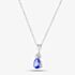 9ct White Gold Diamond and Tanzanite Tear Drop Pendant VP07199 9KW-TANZ