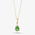 9ct Gold Diamond Emerald Pear Shape Pendant VP0S604 9KY/EM