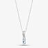 9ct White Gold Oval Aquamarine and Diamond Pendant BSS413-AQ