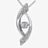 9ct White Gold 0.22ct Diamond Open Marquise Pendant P3161W/22-10