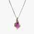 9ct Yellow Gold Ruby and Diamond Swirl Pendant P1860/7-10 RUBY