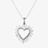 9ct White Gold 0.50ct Open Heart Pendant THP19809-50