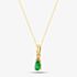  9ct Yellow Gold Emerald & Diamond Pendant Necklace QP00178-E YG